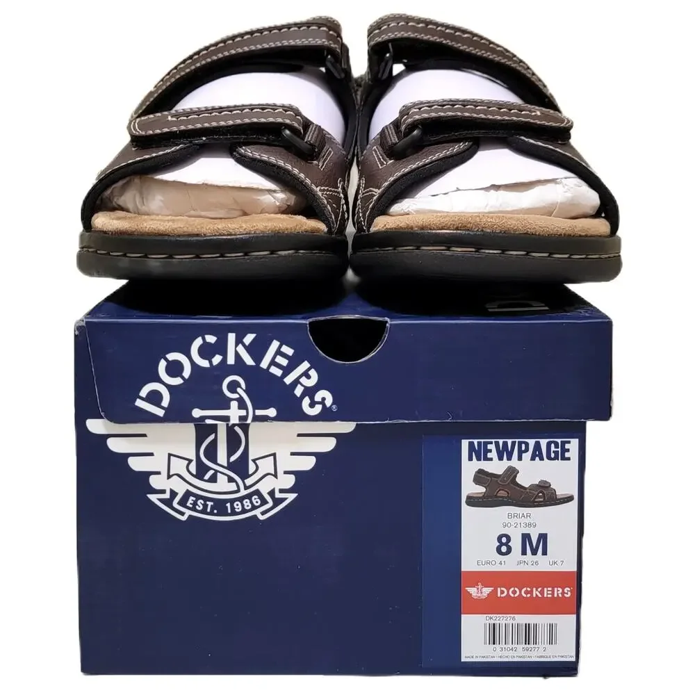 Dockers Men Newpage Slingback Sport River Sandals Size US 8M Briar Brown
